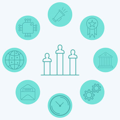 Polling vector icon sign symbol