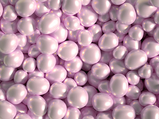 Beautiful background with beads, particles and simulation. 3d illustration, 3d rendering.