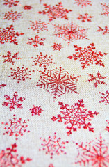 Fototapeta na wymiar fabric with red stars