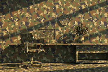 Interior of office battlefield