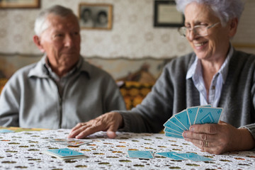Senior couple having fun