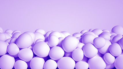 Beautiful background with beads, particles and simulation. 3d illustration, 3d rendering.