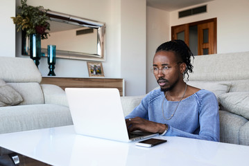 Freelancer working from home.