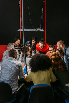 Business group at a workshop in the office