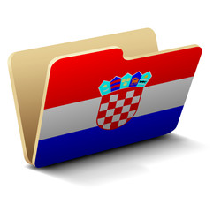 croatia flag folder icon.vector illustration