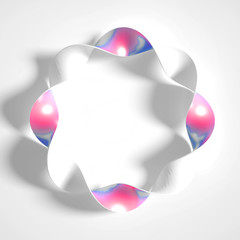 Beautiful background with geometric shape. 3d illustration, 3d rendering.