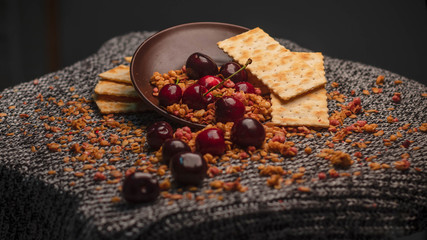 fresh cherry dessert  