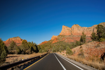 Sunny view of the beautiful landscape of Sedona