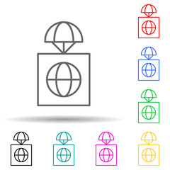 global premise multi color style icon. Simple thin line, outline vector of drones icons for ui and ux, website or mobile application