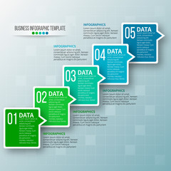 Obraz premium Abstract 3D Paper Infographics. Business template .Vector illustration