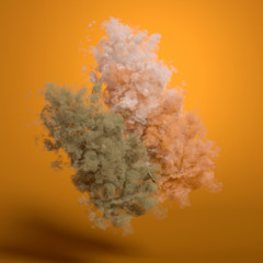 Beautiful background with purple smoke and steam. 3d illustration, 3d rendering.