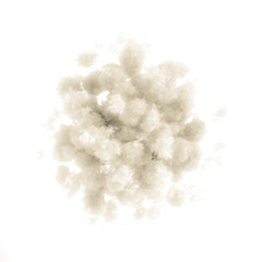 Cloud isolated, steam, smoke. 3d illustration, 3d rendering.