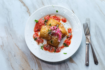 Breaded Fried Toasted Ravioli