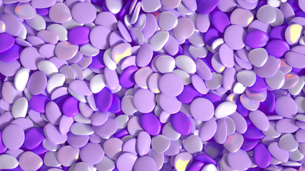 Beautiful background with beads, particles and simulation. 3d illustration, 3d rendering.