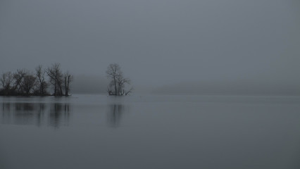 fog over the lake