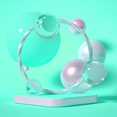 Beautiful background with geometric shape. 3d illustration, 3d rendering.