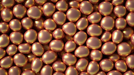 Beautiful background with beads, particles and simulation. 3d illustration, 3d rendering.