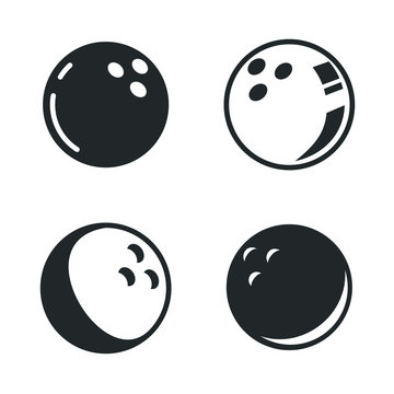 Bowling Ball Icon Template Color Editable. Bowling Ball Symbol Vector Sign Isolated On White Background Illustration For Graphic And Web Design.