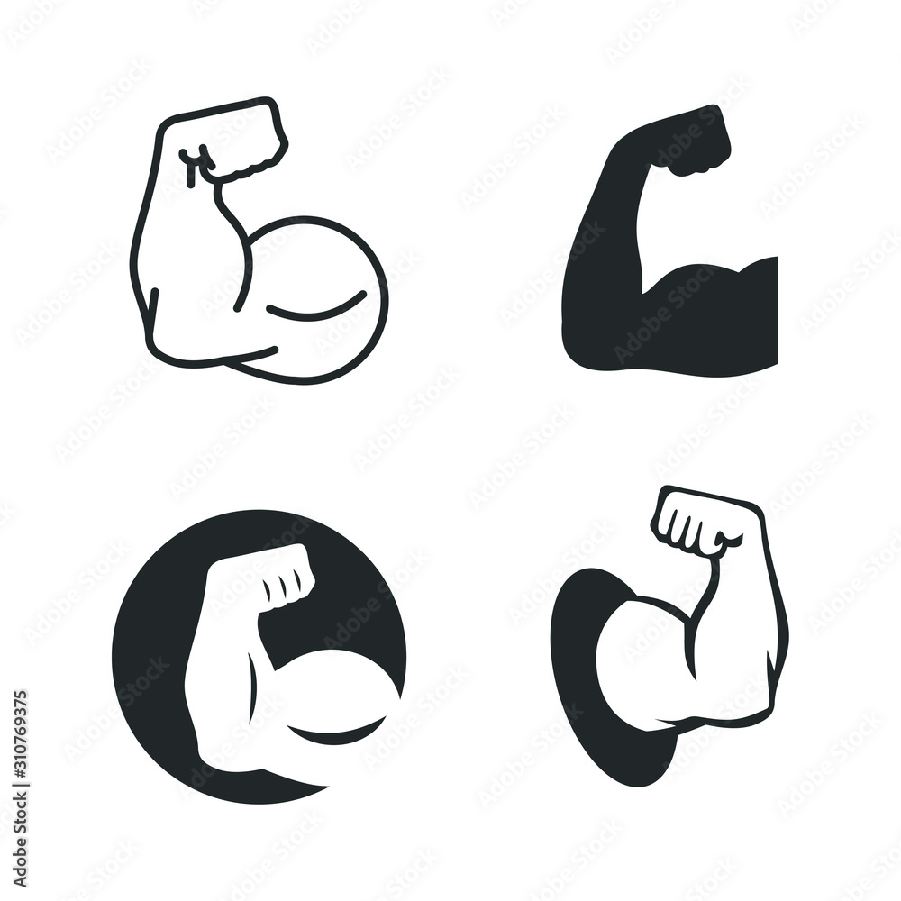 Poster muscle icon template color editable. muscle symbol vector sign isolated on white background illustra