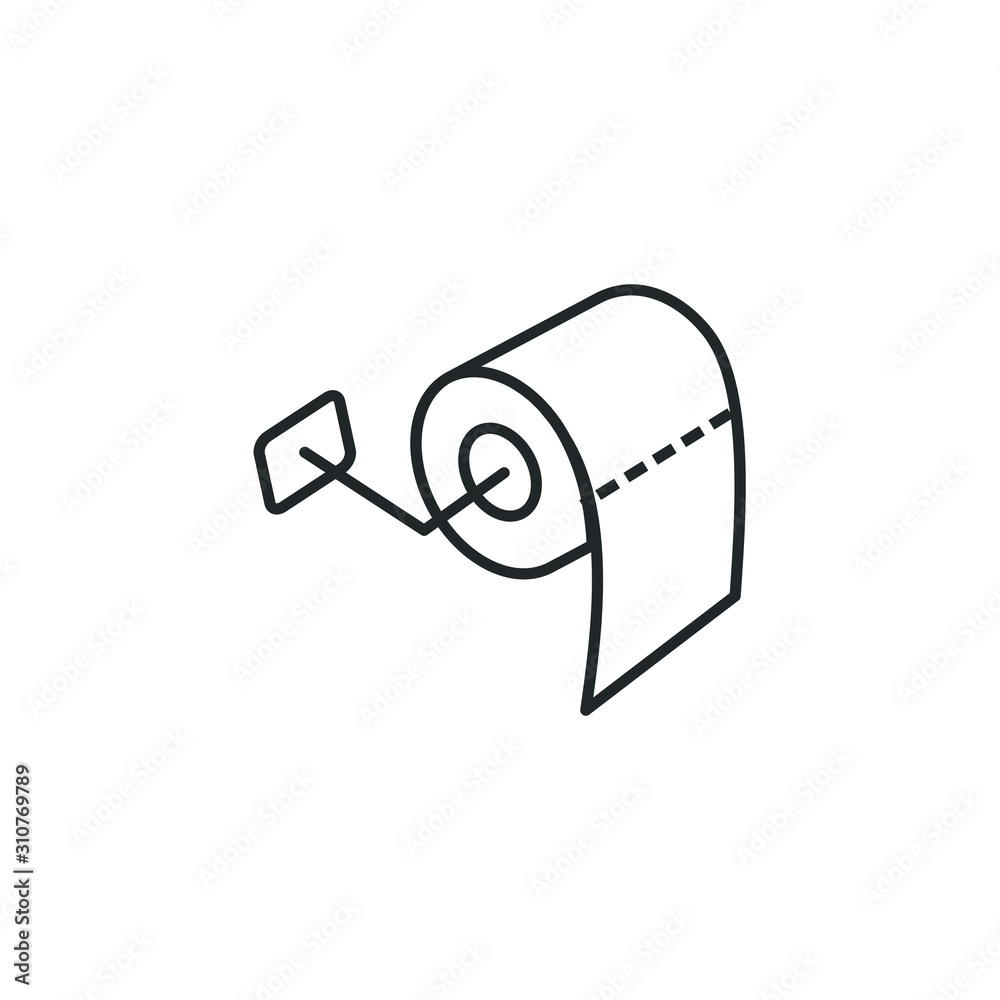 Aufkleber toilet tissue paper roll icon template color editable. tissue paper symbol vector sign isolated on w