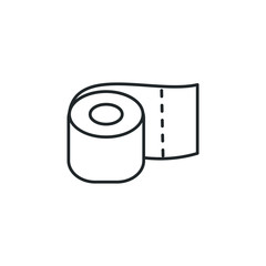 Toilet tissue paper roll icon template color editable. tissue paper symbol vector sign isolated on white background illustration for graphic and web design.