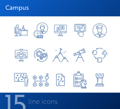 Campus Line Icon Set