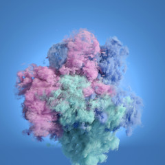 Fototapeta premium Beautiful background with purple smoke and steam. 3d illustration, 3d rendering.