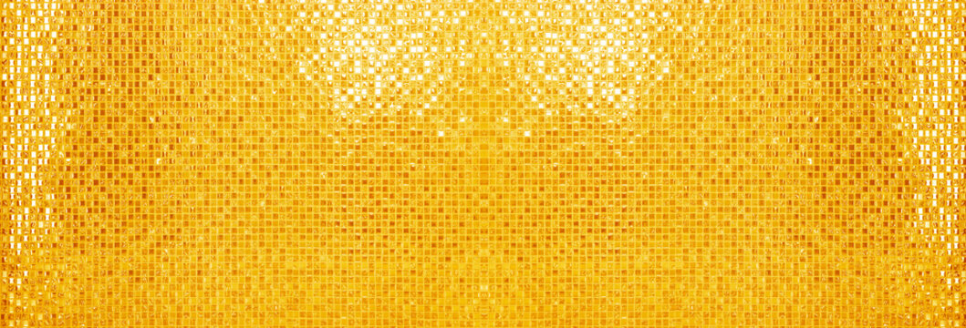 Wall And Floor Gold Yellow Mosaic Tiles