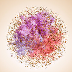 Beautiful background with purple smoke and steam. 3d illustration, 3d rendering.