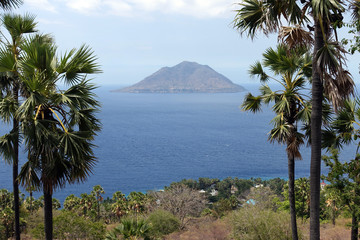 Indonesia Alor - view from Pura Island to Ternate Island