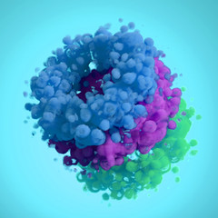 Beautiful background with purple smoke and steam. 3d illustration, 3d rendering.