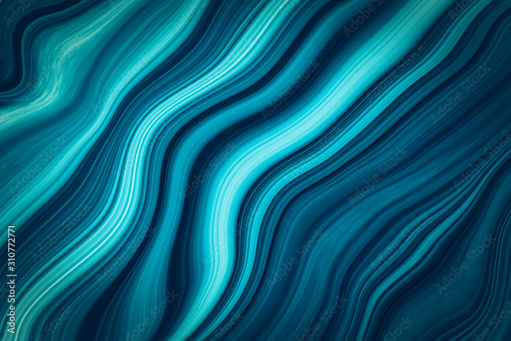 Wall mural marble ink colorful. blue marble pattern texture abstract background. can be used for background or 