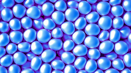 Beautiful background with beads, particles and simulation. 3d illustration, 3d rendering.