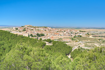 Fototapeta na wymiar Landscape view of the middle ages town of Chinchilla de Montearagon, Albacete province, Castilla la Mancha, Spain