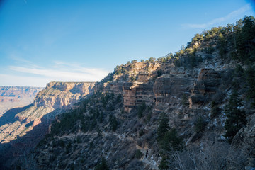 Fototapeta premium Beautiful landscape of the Bright Angel Trail, Grand Canyon National Park