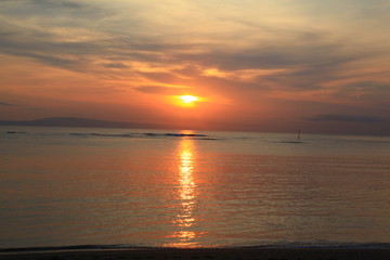 sunrise in the sea