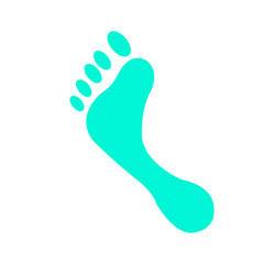 Fototapeta na wymiar Print of human foot isolated