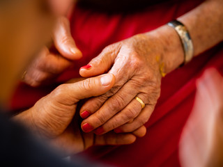 hands of old woman