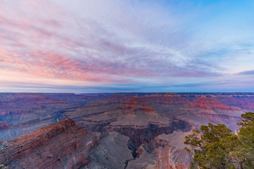 Beautiful sunset landscape of the Grand Canyon National Park