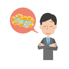 お金　お金持ち　大金　夢　欲しい　金銭欲