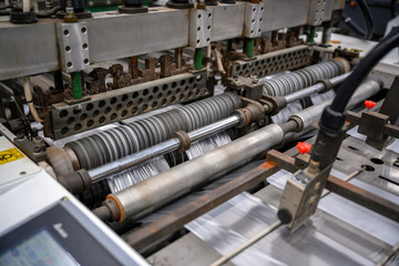 Shopping bag making machine with heat seal and high speed bags are working. It's used for a long time and it has old condition. In the concept of Save the world and the environment.