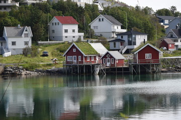 Fototapeta na wymiar Red House of Norway