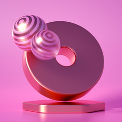 Beautiful background with geometric shape. 3d illustration, 3d rendering.