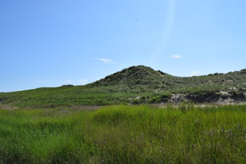 landscape with mountains and clouds
