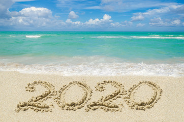 2020 year beach background