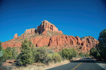 Sunny view of the beautiful landscape of Sedona