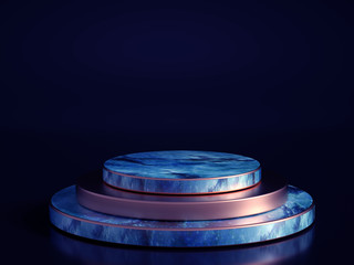 Beautiful, elegant, abstract background with metal and the texture of stone, marble and granite. 3d illustration, 3d rendering.