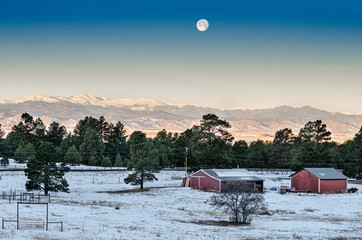 Moon over Parker Colorado