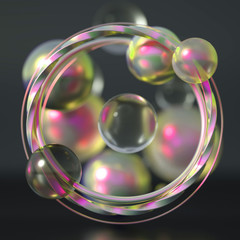 Beautiful background with geometric shape. 3d illustration, 3d rendering.