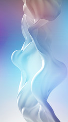 Obraz premium Beautiful luxury elegant backdrop with silk fabric drapery. 3d illustration, 3d rendering.